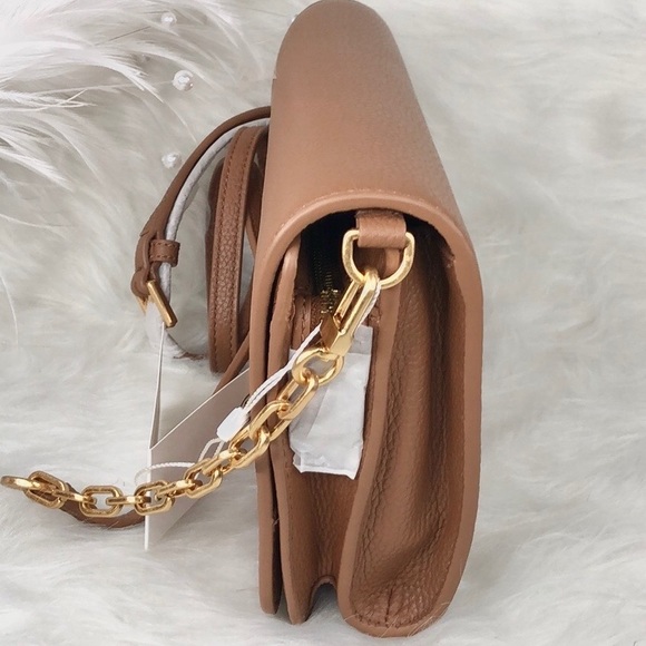 New Tory Burch Britten Combo Crossbody bark - Picture 3 of 6